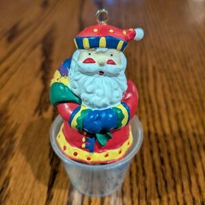 Colorful Small Santa Holiday Ornament Christmas Decoration
